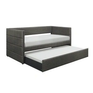 Homelegance Vining Fabric Daybed, Dark Gray