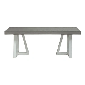 Liberty Furniture Palmetto Heights Rectangular Wood Cocktail Table, Shell White/Driftwood