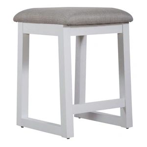 Liberty Furniture Palmetto Heights Polyester/Wood Console Stool, Shell White/Driftwood
