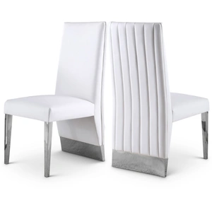 Meridian Furniture Porsha Dining Chair with Metal Legs (Set of 2)