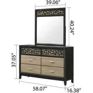 Galaxy Home Furnishings Selena 6-Drawer Wood Veneer Dresser