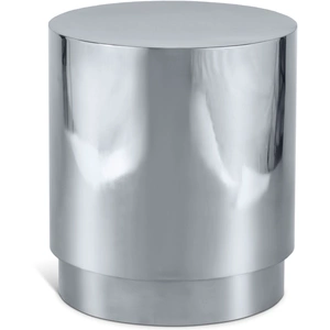 Meridian Furniture Jazzy 20-inch Round Stainless Steel End Table