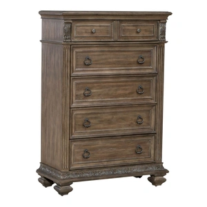 Liberty Furniture Carlisle Court Wood 5-Drawer Chest, Chestnut/Dusty Wax