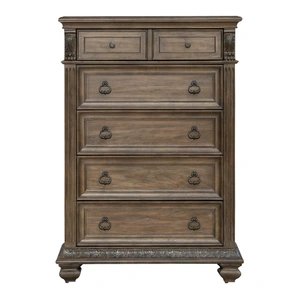 Liberty Furniture Carlisle Court Wood 5-Drawer Chest, Chestnut/Dusty Wax