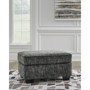 Ashley Furniture Lonoke Fabric Ottoman, Gunmetal