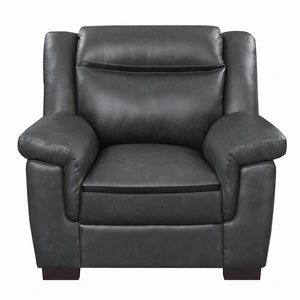 Coaster Arabella Pillow Top Leatherette Chair, Grey
