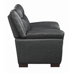 Coaster Arabella Pillow Top Leatherette Chair, Grey