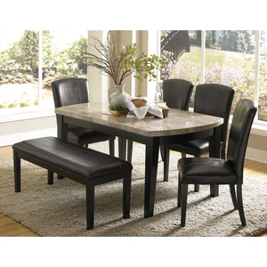 Homelegance Cristo Classic Dining Room Set in Beige/Dark Espresso