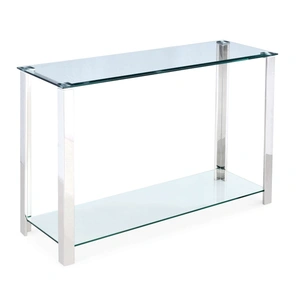Chintaly Imports 5080 Glass Sofa Table w/Shelf
