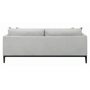 Coaster Apperson Cushioned Back Linen Fabric Sofa, Light Grey
