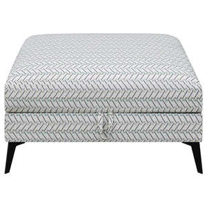 Coaster Clint Fabric Storage Ottoman with Tapered Legs, Multi-color