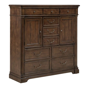 Liberty Furniture Arden Road Wood 2-Door 10-Drawer Chest, Satin Cherry