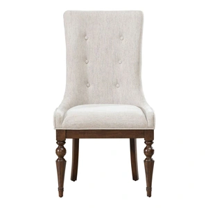Liberty Furniture Arden Road Chenille/Wood Side Chair, Satin Cherry/Cream (Set of 2)
