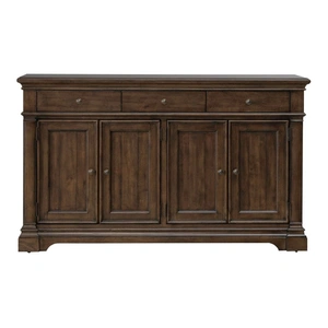 Liberty Furniture Arden Road Wood 4-Door 3-Drawer Buffet, Satin Cherry