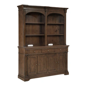 Liberty Furniture Arden Road Wood Hutch & Buffet w/LED Lighting, Satin Cherry