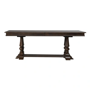 Liberty Furniture Arden Road Rectangular Wood Extendable Trestle Dining Table, Satin Cherry