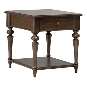 Liberty Furniture Arden Road Rectangular Wood 1-Drawer End Table, Satin Cherry