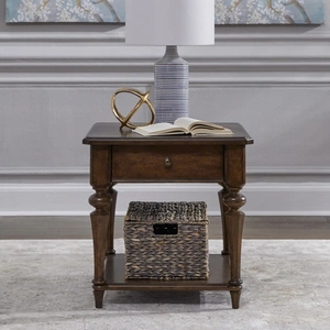 Liberty Furniture Arden Road Wood Cocktail Table Set | Satin Cherry & Storage, Satin Cherry