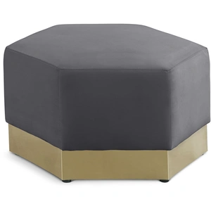 Meridian Furniture Marquis Velvet Ottoman