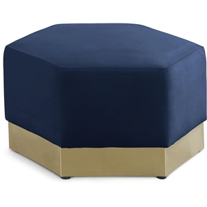 Meridian Furniture Marquis Velvet Ottoman