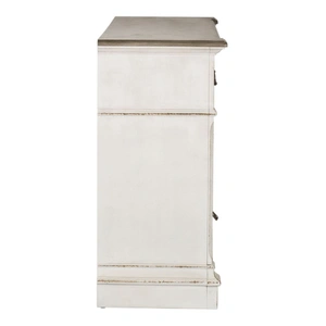 Liberty Furniture Abbey Park Wood 7-Drawer Dresser, Antique White/Weathered Brown