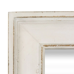 Liberty Furniture Abbey Park Rectangular Wood Mirror, Antique White/Weathered Brown