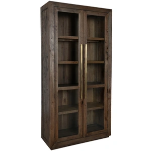 Classic Home Bradley Wood Tall Cabinet w/Glass Doors