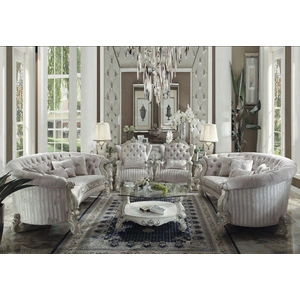 ACME Versailles Oval Velvet Living Room Set