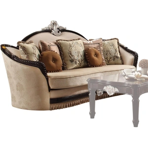 ACME Ernestine Fabric/Wood Sofa, Beige