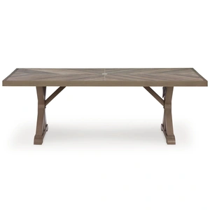 Ashley Furniture Laguna Heights Aluminum Rectangular Dining Table, Beige