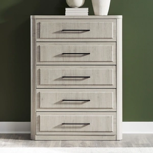 Liberty Furniture Modern Play Wood 5-Drawer Chest, Natural White