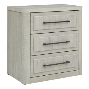 Liberty Furniture Modern Play 3-Drawer Nightstand w/Charging Station, Natural White