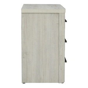 Liberty Furniture Modern Play 3-Drawer Nightstand w/Charging Station, Natural White