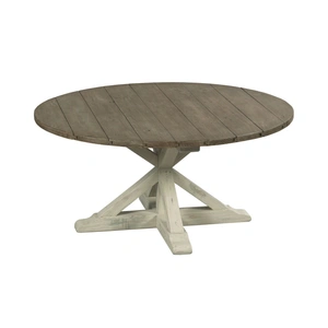 Hammary Reclamation Place Round Wood Coffee Table Set, Willow/Sun Dried Natural