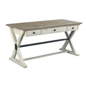 ACME Reclamation Place Wood Desk w/3 Drawers, Willow/Sun Dried Natural