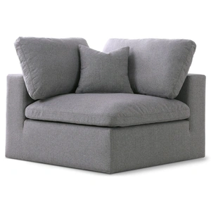 Meridian Furniture Serene Linen Fabric Deluxe Comfort Corner Chair