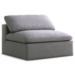 Meridian Furniture Serene Linen Fabric Deluxe Comfort Armless Chair