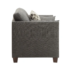 ACME Laurissa Linen Fabric Chair in Gray