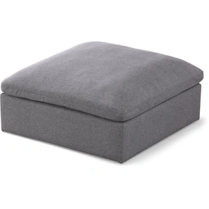 Meridian Furniture Serene Linen Fabric Deluxe Comfort Ottoman