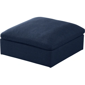 Meridian Furniture Serene Linen Fabric Deluxe Comfort Ottoman