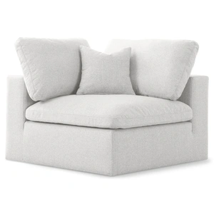 Meridian Furniture Serene Linen Fabric Deluxe Comfort Corner Chair