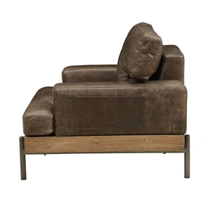AF Modern Silchester Top Grain Leather Chair, Brown