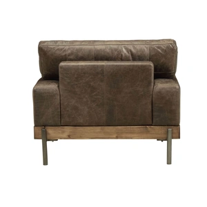 AF Modern Silchester Top Grain Leather Chair, Brown