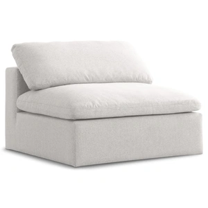 Meridian Furniture Serene Linen Fabric Deluxe Comfort Armless Chair