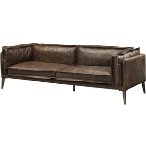 AF Modern Porchester Distress Top Grain Leather Living Room Set