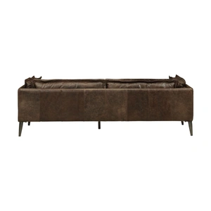 AF Modern Porchester Distress Top Grain Leather Sofa, Chocolate
