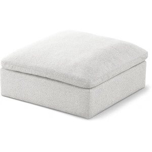 Meridian Furniture Serene Linen Fabric Deluxe Comfort Ottoman