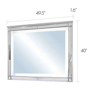 Bella Furniture SM Calipso Glass/Wood Mirror