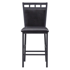 Homelegance Olney Faux Marble/Metal 5-Piece Pack Counter Height Set, Black