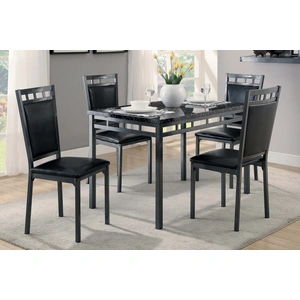 Homelegance Olney Classic Dining Room Set (Table + 4 Chairs), Black